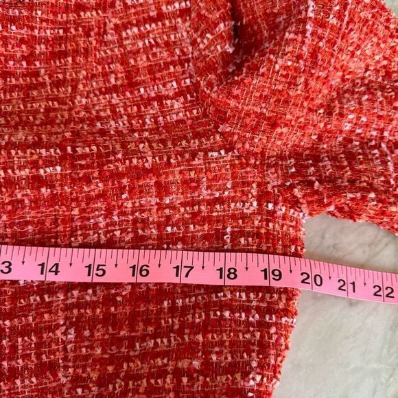 COLDWATER CREEK Orange Tweed Blazer Jacket Button Up size 8 - Picture 5 of 7